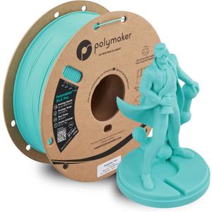 Polymaker PLA Pro 3D Printing Filament Polymaker Teal 1.75mm 1KG, High-Impact Tough PLA, Fast Printing up to 300mm/s, High Speed New Formula, Easy to Print on Most FDM Printers, No Enclosure Required