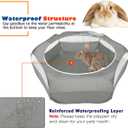 VavoPaw Small Animals Playpen, Waterproof Breathable Indoor Pet Cage Tent with Zipper Cover, Portable Outdoor Exercise Yard Fence for Kitten Hamster Bunny Squirrel Guinea Pig Hedgehog, Gray