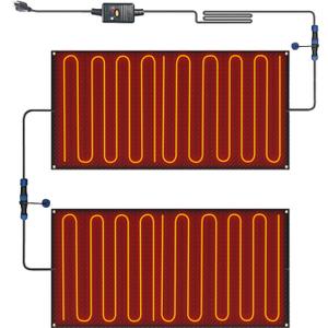 Snow Melting Mats, Heated PVC Winter Mat with Power Cord, 3IN/H Speed Snow and Ice Melting Pads for Outdoor Sidewalks, Steps (30in x 60in)