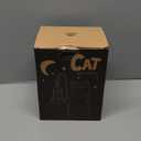 Qeeman Solar Cat Garden Statue: Weatherproof Resin Figurine with Warm Glow Lantern - Outdoor Decor for Yard Pathway Patio Porch Balcony - Gifts for Mom Grandma Cat Lovers