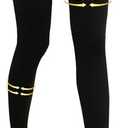 Myshear Medical Compression Stockings for Women & Men, 20-30 mmHg Footless Thigh High Compression Socks, Long Graduated Compression Sleeves, Full Leg Pressure Support Hoses for Varicose Veins, Edema M