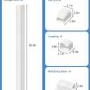 3" 7.5Ft Mini Split Line Set Cover, PVC AC Line Hide Kit for Lineset Covers