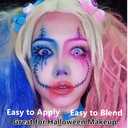 3 x Go Ho Blue Face Paint,Waterproof Eye Black Baseball,Cream Blue Face Body Paint for Halloween Cosplay SFX Smurf Mystique Avatar Clown Makeup