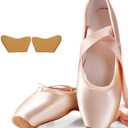 Adult Ballet Satin Pointe Shoes for Girls and Ladies Professional Ballet Dance Shoes with Ribbon for School or Home (Pink, X-Small)