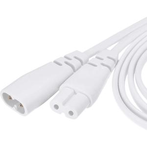 MECCANIXITY T5 LED Tube Connector Cable 2 Pin 50CM Male to Female Extension Cord for LED Integrated Light Tube, Pack of 4