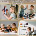 Magnetic Blocks,100PCS Magnetic Building Blocks,Magnet Blocks Build 3D World Stacking Toys,STEM Sensory Educational Toys Gifts Set for Kids Toddlers Boys 3 4 5 6 7 8 9+ Year Old