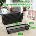 Smgmg Silverware Drawer Organizer, Silverware Organizer for Drawer, 6 Pack Utensil Organizer for Kitchen Drawers, Kitchen Drawer Organizer for Large Utensils with Interlocking Arm (9.6 * 3 * 2 inch)