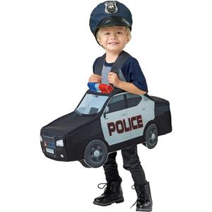 Toddler Police Car Costume,Funny Cosplay Onesie with Police Hat, Halloween Dress Up Gifts for Kids, For 2-4T Toddler
