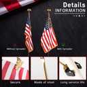 Gisafai 12 Pcs Large Gold Flag Spreader for Indoor Flag Juneteenth Flags Holder Flag Display for Outside Balcony Flag, 19.69 Inches Length