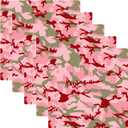 2 x Premium Assorted Camouflage Self Adhesive Vinyl Sheets 12" x 12" Military Camo Vinyl - 5 Pack (Pink)