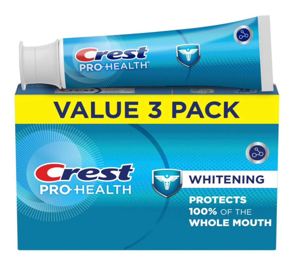 Crest Base Pro-Health Whitening Toothpaste (4.3oz) Triple Pack, Teeth Whitening