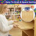 Building Baseplate Table with Storage Trays, Multi-Functional Sensory Play Table Compatible with LEGO Bricks, Large Activity Tray Board for Adults & Seniors, 41.3 x 21.6 x 0.59 inches