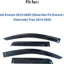 IG Window Visors Fit for 2014-2022 Chevrolet/Chevy Trax, Out-Channel Rain Guards Vent Wind Deflectors 4PC, Car Accessories for 2013-2022 Buick Encore (Does Not Fit Encore GX)