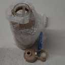 SIEROZUR 64 oz Glass Sports Water Bottle with Straw and Handle, Motivational Time Marker, Leakproof, Gym, Travel (Amber)