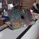 Compatible with M4 MacBook Air 13.6 inch Case 2025 2024 2023 2022 A3240 A3113 M3 A2681 M2 Chip, Crystal Printed Pattern Plastic Hard Case Cover for Mac Air 13 M4 Touch ID, Abundant Formula