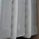 IRIS USA 27 Qt Stackable Plastic Storage Bins with Lids, 6 Pack - BPA-Free, Made in USA - Discreet Organizing Solution, Latches, Durable Nestable Containers, Secure Pull Handle - Pearl