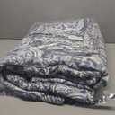 Autumn Dream Cotton Bedspread Quilt Sets, 3 Pieces Reversible Comforter Coverlet Sets,Blue Floral Paisley Bedspread,King Size (King (96by108 inch))