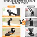 Houele Tablet Stand Holder, Adjustable Foldable Tablet Arm iPad Desk Mount with 360Rotate Base, Phone Holder iPad Stand for Desk and Bed, Compatible with Tablets, Phones or Other 4-15.6" Device