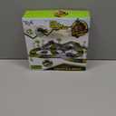 Dinosaur Toys,Create A Dinosaur World Road Race,Flexible Track Playset and 2 pcs Cool Dinosaur car for 3 4 5 6 Year & Up Old boy Girls Best Gift (Green)