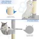 Cat Craft Floor to Ceiling Cat Tree,5 Tiers Tall Cat Tower with Adjustable Height(98-110),Skinny Ceiling Cat Tree with Cozy Hammock,Sisal Scratching Posts,Platforms,and Hanging Balls for Large Cats