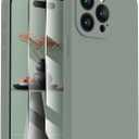 FireNova Designed for iPhone 15 Pro Case, Silicone Upgraded [Camera Protection] Phone Case with [2 Screen Protectors], Soft Anti-Scratch Microfiber Lining Inside, 6.1 inch, Calke Green