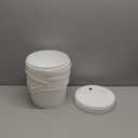 Hushee 6 Pcs 1 Gallon Round Fermentation Bucket Fermenting Bucket with Lid BPA Free Fermenting Food Grade Home Brewing Fermenter for Beer Mead Cider Fermented Beverage