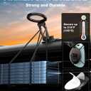 4 x Smolink Tesla Phone Mount, All Metal Strong Magnet Magnetic Phone Holder for Car Dashborad and Tesla Model 3/Y/S/X, Foldable Hidden for MagSafe Car Mount Fit for iPhone All Phones, Black