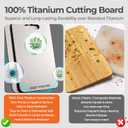 Titanium Cutting Board Set of 3, SGS Lab Tested, 100% Pure Titanium Cutting Boards for Kitchen, Double-Sided Chopping Board, Non-Toxic Material, Dishwasher & Food Grade Safe, Small, Medium and Large
