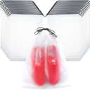 25 Pack Shoe Bags for Travel, 15.7" x 11.8" Large Clear Travel Shoe Bag Vacation Essentials Cruise Essentials Portable Drawstring Packing for Men & Women