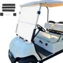 ECOTRIC Clear Windshield Compatible with 1995-2003 Yamaha G14 G16 G19 Gas and Electric Golf Cart Fold Down Windshield