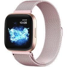 STAINLESS STEEL MESH BAND FOR USE WITH FITBIT VERSA ROSE GOLD - New