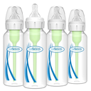 Dr. Brown's AntiColic Options+ Narrow Glass Baby Bottle with Level 1 Slow Flow Nipple, BPAFree, 8 oz/250 mL, 0m+, 4Pack