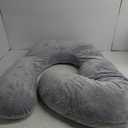 Momcozy Pregnancy Pillows for Sleeping, U Shaped Full Body Maternity Pillow with Removable Cover - Support for Back, Legs, Belly, HIPS for Pregnant Women, 57 Inch Pregnancy Pillow for Women, Grey