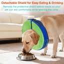 Sponge Dog Cone After Surgery, No Inflation Required Dog Donut Collar to Stop Licking, Inflatable Cone Alternatives for Large Pets, Soft Recovery Collar with Protective Shield (Green Blue, L)