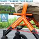 MAXWALK Rollator Walker with Seat, Tall Walkers for Seniors, 12" Big Rubber Wheels All Terrain Rollator Walker with Backrest, Built-in Cable, Foldable and Dual Adjustable Height for 5.3-7ft, Orange