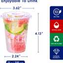 JOLLY CHEF 12 oz Plastic Cups with Lids, 500 Packs Crystal PET Clear Cups, Disposable Ice Coffee Cups with Lids For Coffee Milkshake Daily Use, Party, Wedding, Christmas, 12oz-500count