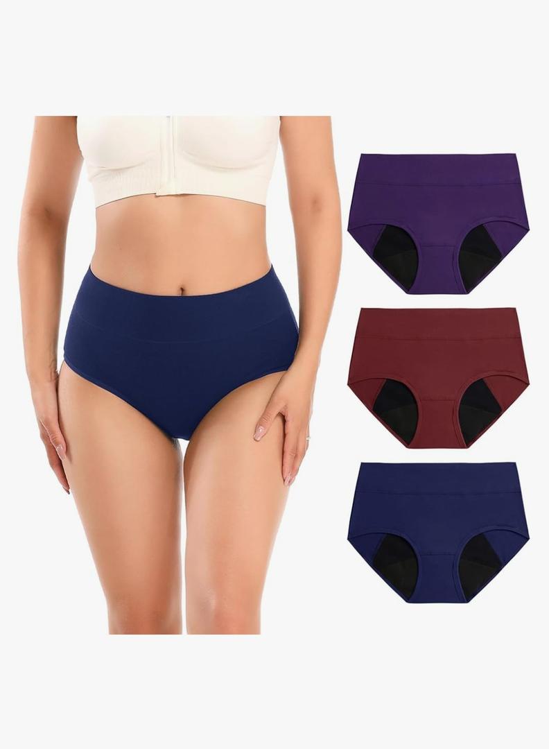 Molasus Incontinence Underwear for Women Absorbency Period Leakproof Panties, Size XL