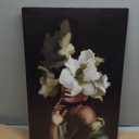 Dytila Framed Head Flower African American Wall Art, Fashion Black Girl Pictures Wall Decor Black Woman Paintings African Portrait Canvas Prints, Artwork for Living Room Bathroom Bedroom 16x24 in