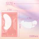 150 Pairs Under Eye Pads, Eyelash Extension 100% Natural Hydrogel Patch Lash Gel Pad for Extensions supplies, Beauty Makeup Mask Kit (Pink)