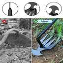 Weed Puller Tool, Weeding Artifact Uprooting Removal Tool, 4 Teethes Dual Purpose Manual Weeders, Multifunctional Tools for Garden Weeding (2PCS 12IN)