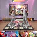 TIK-Tok Dance Mat Game for TV, Christmas Colors Wireless Plug and Play Wrinkle-Free & Non-Slip Electronic Dance Mats, Exercise Dance Pad with Camera for Kids and Adults, Boys & Girls Gifts Toy, Medium