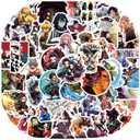 50PCS Mix Anime Stickers,Hot Cartoon Vinyl Sticker for Water Bottle Laptop Phone Scrapbooking Journaling for Adults Teens for Party Supply Favor Decor