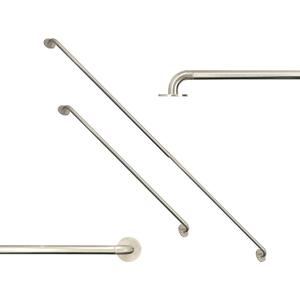 ARNORX French Door Curtain Rod - 16-28 Inch Adjustable, 3/8-Inch Diameter, Set of 2, Two Ways to Mount (Screw or Adhesive), Hidden Hardware, Works on Wood, Glass, Metal Doors, Brushed Nickel