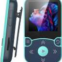 AGPTEK 64GB MP3 Player with Clip, A65 Bluetooth 5.3 Lossless Sound with FM Radio, Voice Recorder for Sport Running, Supports up to 128GB TF Card, Blue