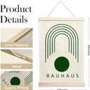 Abstract Wall Art Bauhaus Geometric Hanging Flag, Modern Minimalist Canvas Banner 12x17 Inch, Retro Design Art Print, Unique Gift for Architecture Lovers & Art Students.(153)