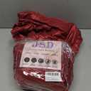 JSD Burgundy Satin Sheet Set Queen Size, 4 Piece Silky Bed Sheets Extra Deep Pocket, Good for Hair and Skin