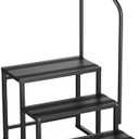 RV Steps with Handrail, Heavy Duty 3 Steps RV Stairs with Handle, Indoor/Outdoor Use for Campers, Hot Tubs, Mobile Homes, Porch with Non-Slip Tape