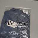 SANGTREE Womens Wide Leg Jeans Elastic Waist Denim Pants Baggy Jeans for Womens Ripped DarkBlue S (Blue, S)