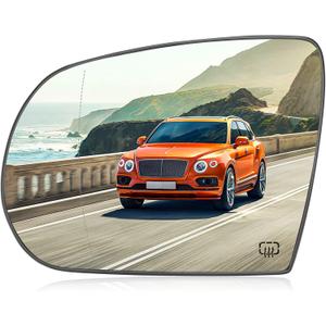 Left Driver Side Mirror Glass Replacement for 2014 2015 2016 2017 2018 2019 Jeep Cherokee, 2017 2018 2019 2020 2021 Jeep Compass Rear View Side Heated Mirror Replace 68228913AA 68228911AA