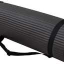 Fitvids All Purpose 1/2-Inch Extra Thick High Density Anti-Tear Exercise Yoga Mat and Knee Pad with Carrying Strap, Multiple Colors